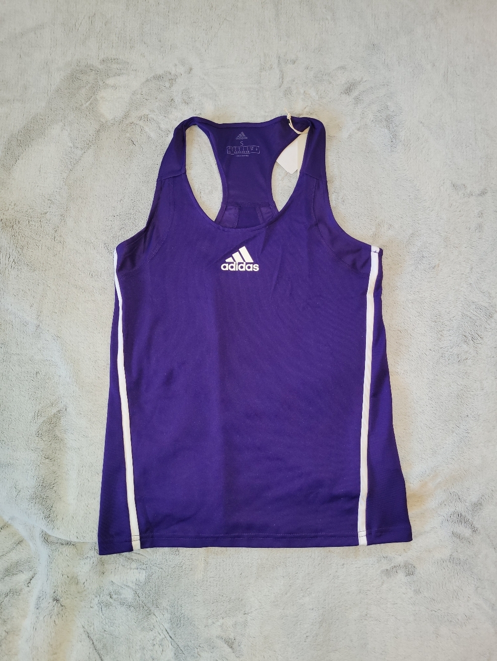 Adidas Womens Small Team Issue Purple Racerback Athletic Tank Top HS7708